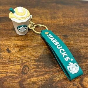 🔴Starbucks Teal and White Cup Keychain